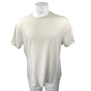 NEW Isaac Mizrahi Men's Beige Short Sleeve Crew Neck T Shirt Tee Top Size XS